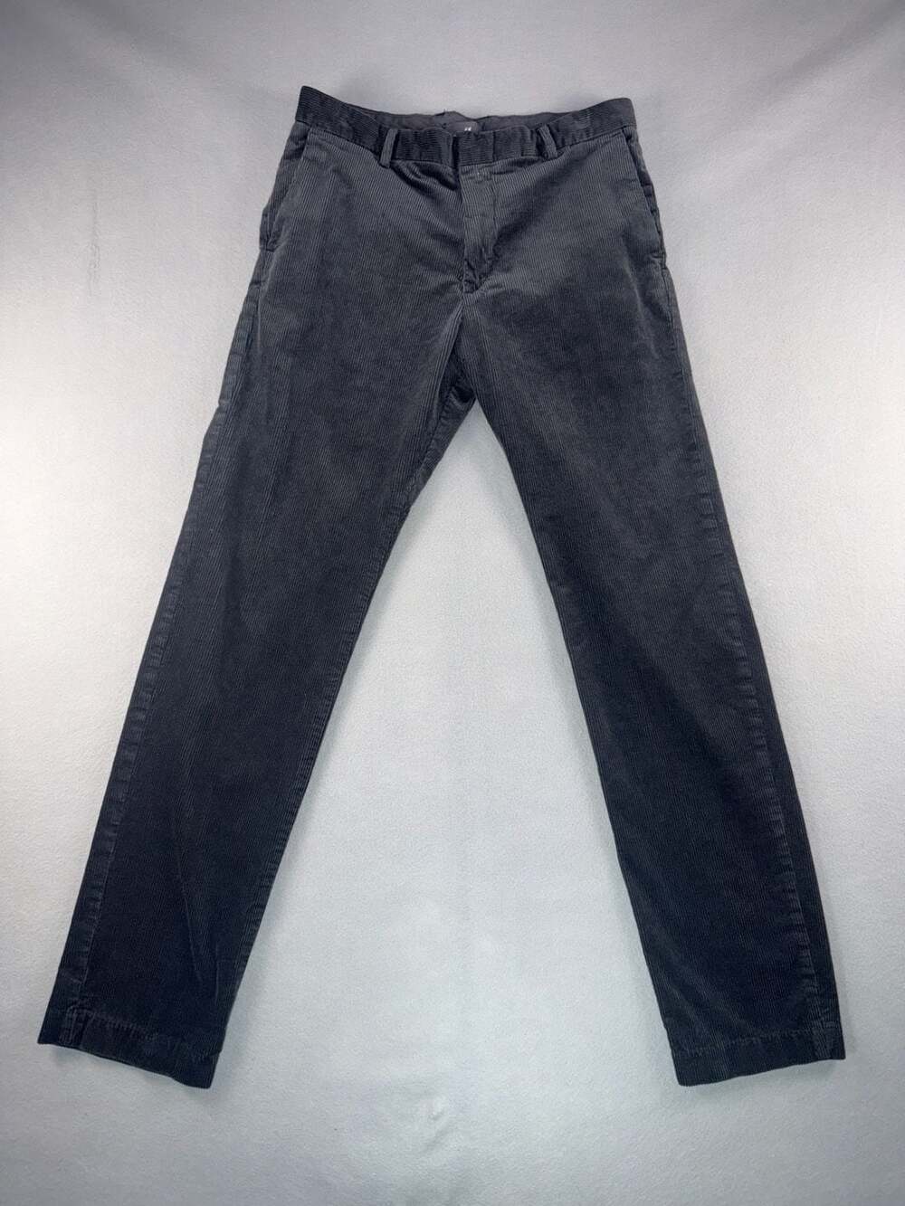 H&M Corduroy Pants Size 29 Gray Slim Fit Chino Trousers